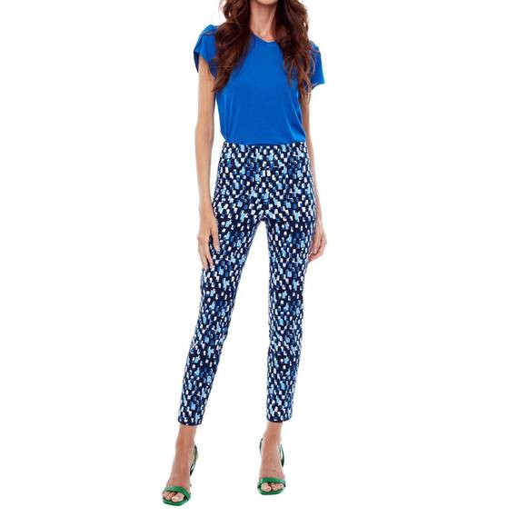 NEW UP! slim ankle pant tummy control in chex - Picture 1 of 3